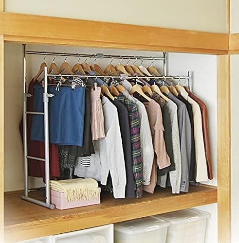 Amazon｜ハンガーラック 伸縮押入れパイプハンガー ダブル 押入れ
